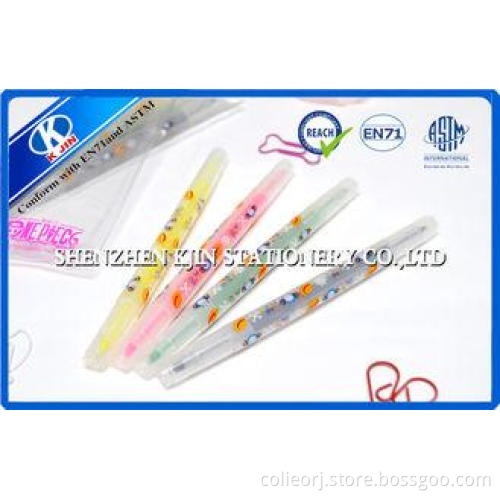 Fluorescent Water Colored Pencils Set Double Side With Cart